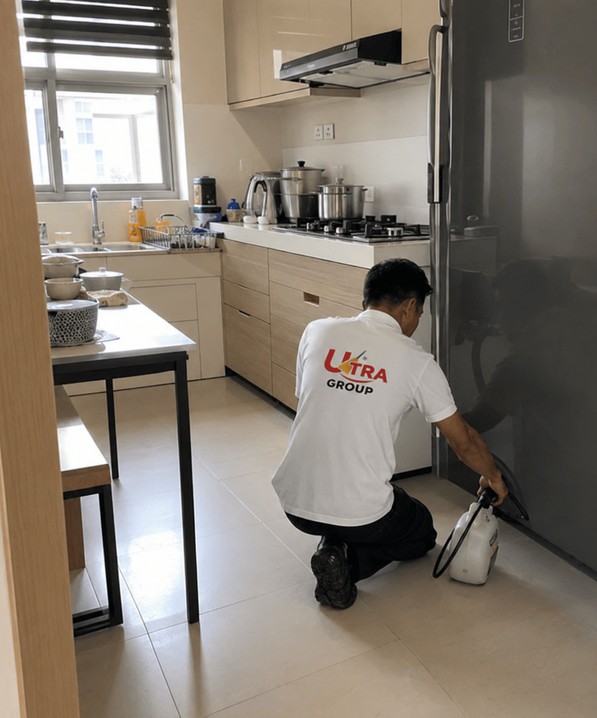Pest Care residential kitchen pest treatment